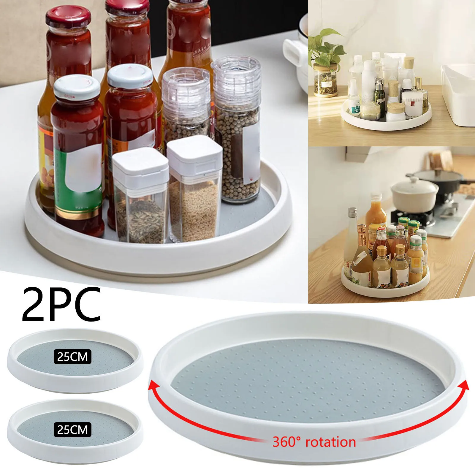 

Многофункциональный вращающийся Кухонный Контейнер для хранения приправ, контейнер для коричневого сахара с диском, сухие пищевые контейн...