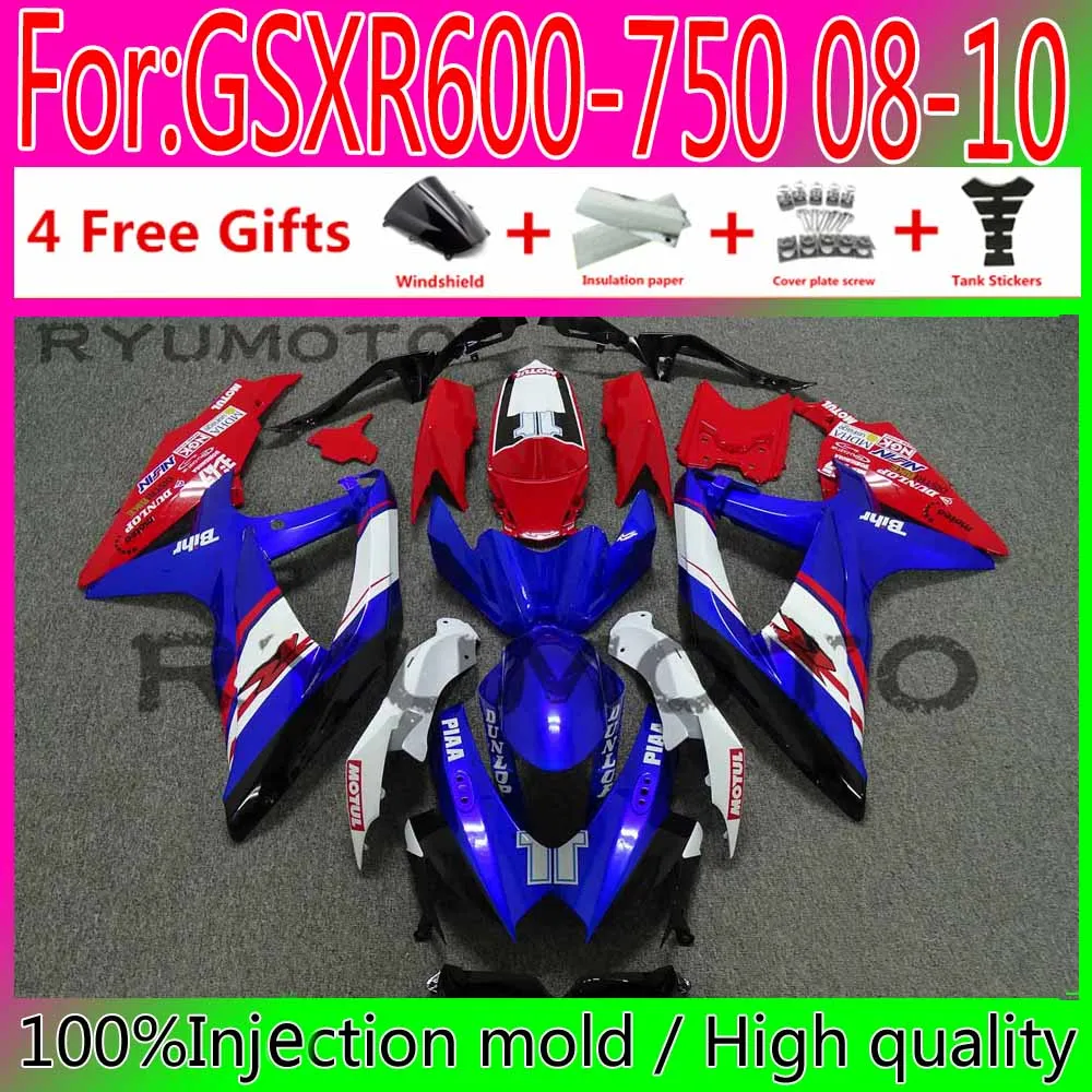 

Motorcycle ABS Injection Fairings For Suzuki GSXR600 GSXR750 2008 2009 2010 K8 K9 GSXR 600 750 08 09 10 Fairing