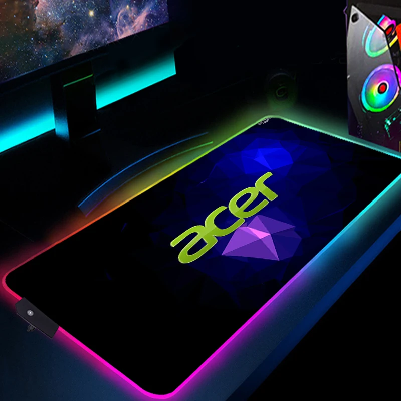 Acer Rgb Large Mouse Pad Anime Carpet Gaming Accessories Keyboard Mat Gamer Desk Computer Mousepad Xl Deskpad Diy Mats Pc Laptop