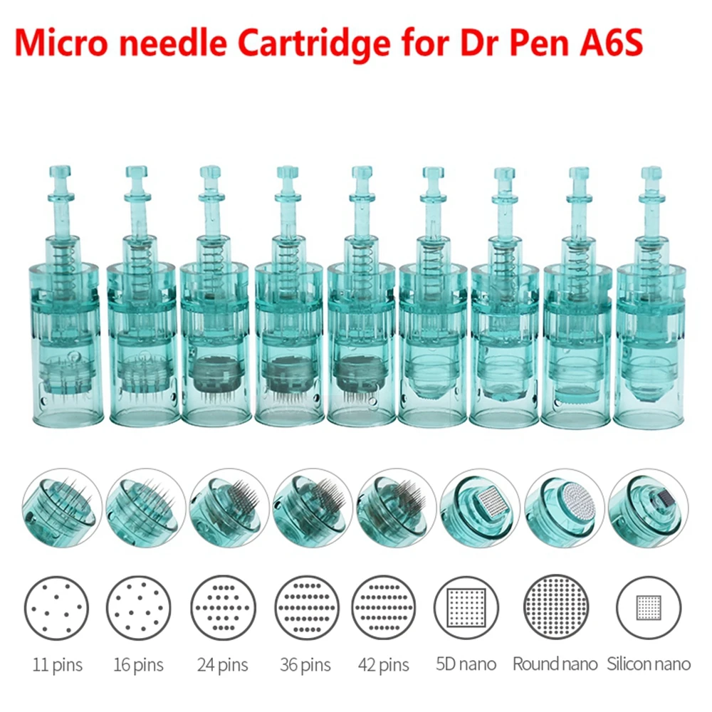 

Dr Pen Ultima A6S Cartridges 10pcs Microneedling Pen Needles Derma Pen Bayonet Replacement Tip 11 24 36 42 Nano Microneedle