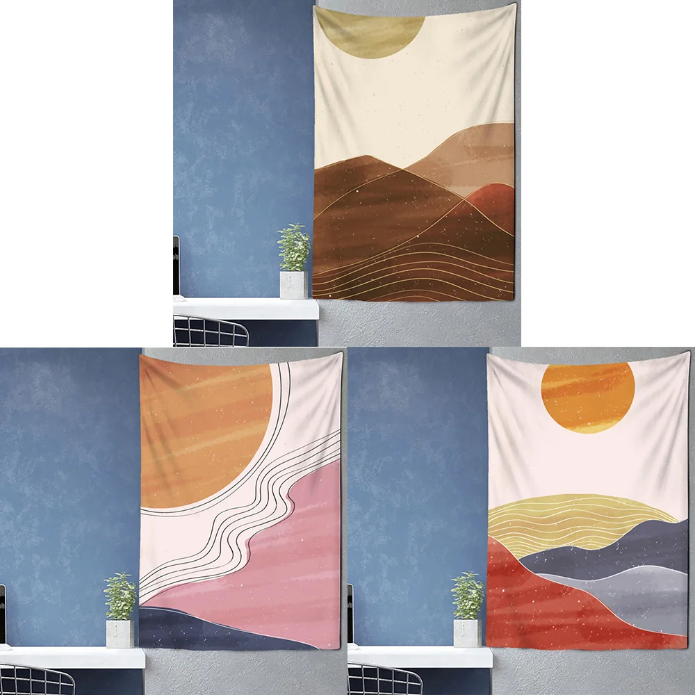 

Customizable Tapestry Nature Scenery Sun Forest Mountain Wall Chart Hippie Tapestry Tapestry Beauty Psychedelic