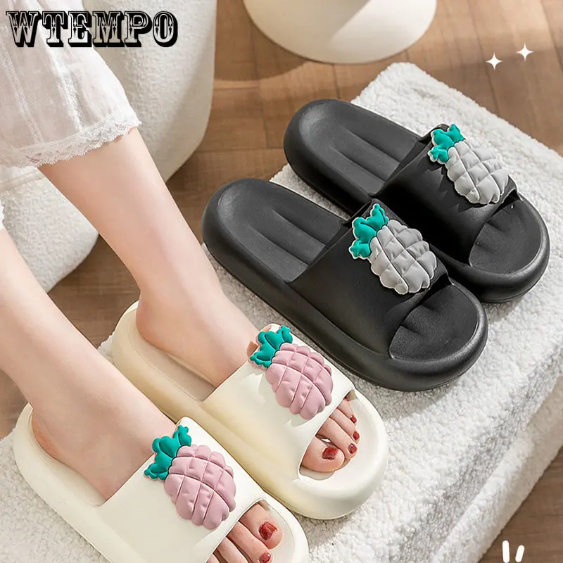 WTEMPO Woman Slippers Non-slip Sandals Summer Slide Shoes EVA Outdoor Home Beach Soft Thick Platform Flip Flops Wholesale