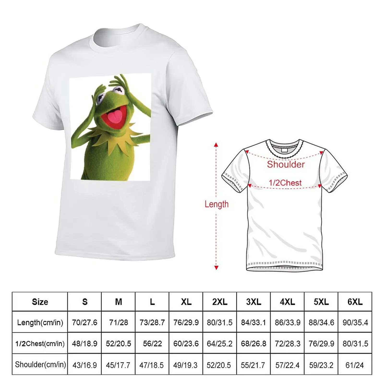 Kermit The Frog (Muppets) T-Shirt tees new edition gifts for boyfriend plain black t shirts men