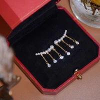 ladies earrings pearl earrings tassel womens boho fashion jewelry 2022 geometric crystal heart stud earrings