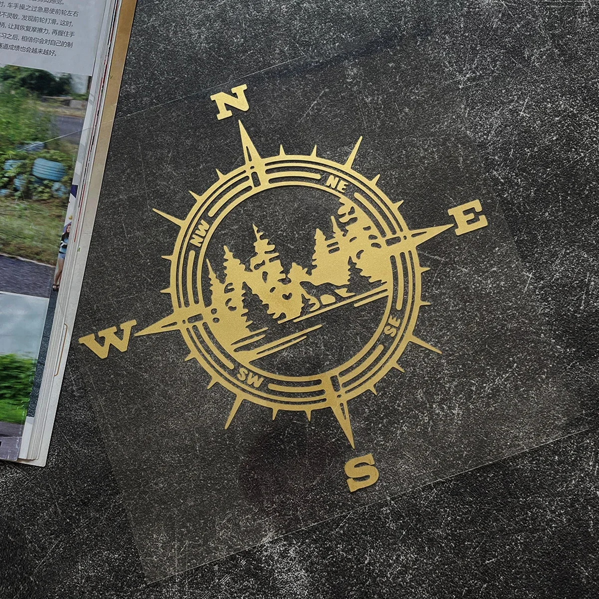 

Джунгли Приключения Компас Светоотражающие виниловые наклейки для автомобиля Motos Топливный бак Переднее лобовое стекло Шлем Мотоциклы Аксессуары Наклейка