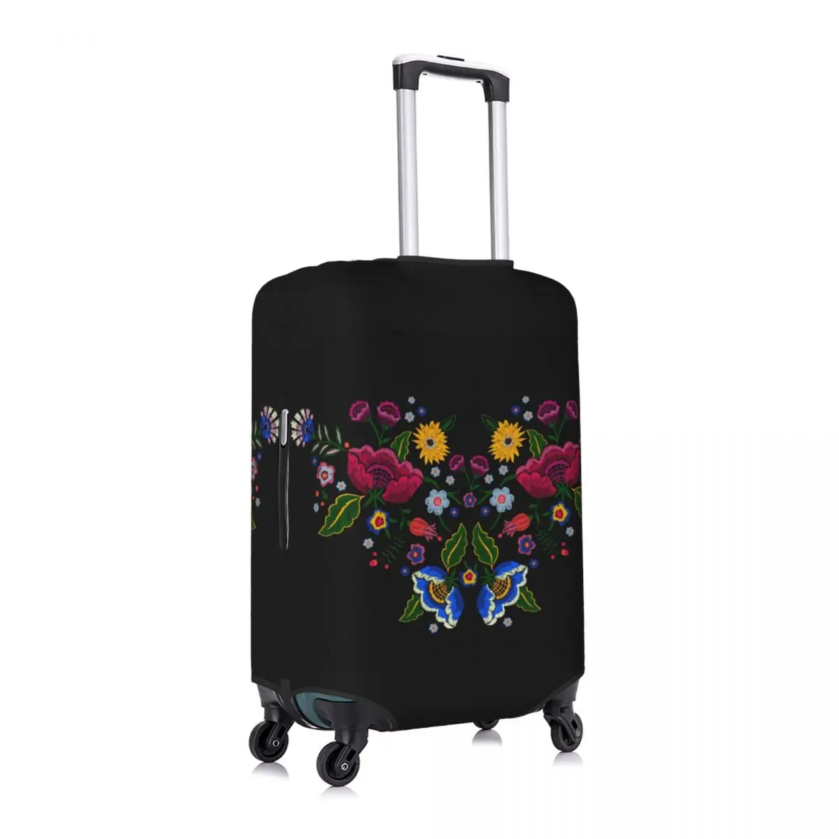 

Multicoloured Floral Luggage Cover Spandex Suitcase Protector Fits 19-21 Inch