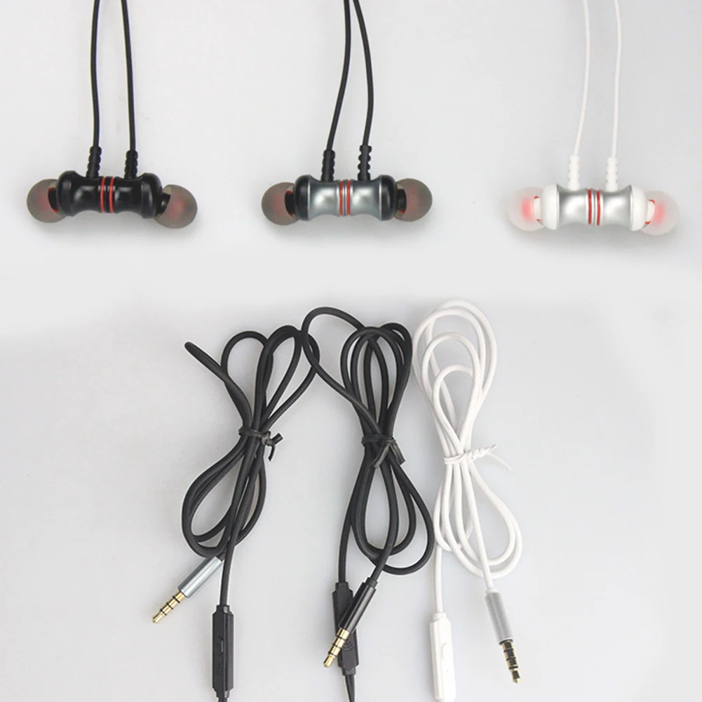 

120cm Wired Headphones Metal Heavy Bass Straight In Ear Sports Headphones Earplug Type Headset High Quality