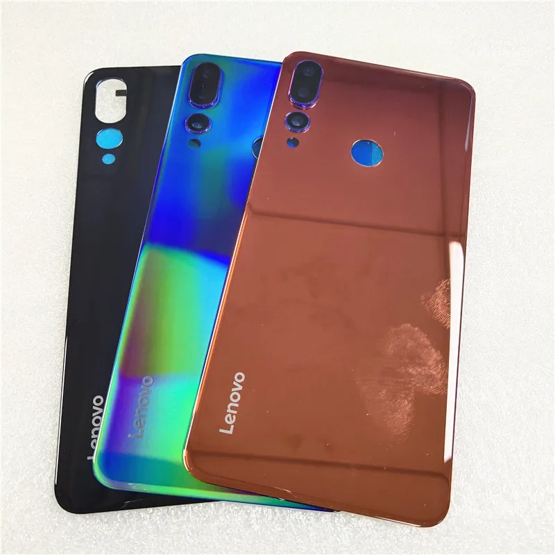

Оригинальная стеклянная задняя крышка батарейного отсека для Lenovo Z5S L78071 с клейкой лентой задний корпус + рамка для камеры стеклянный объект...
