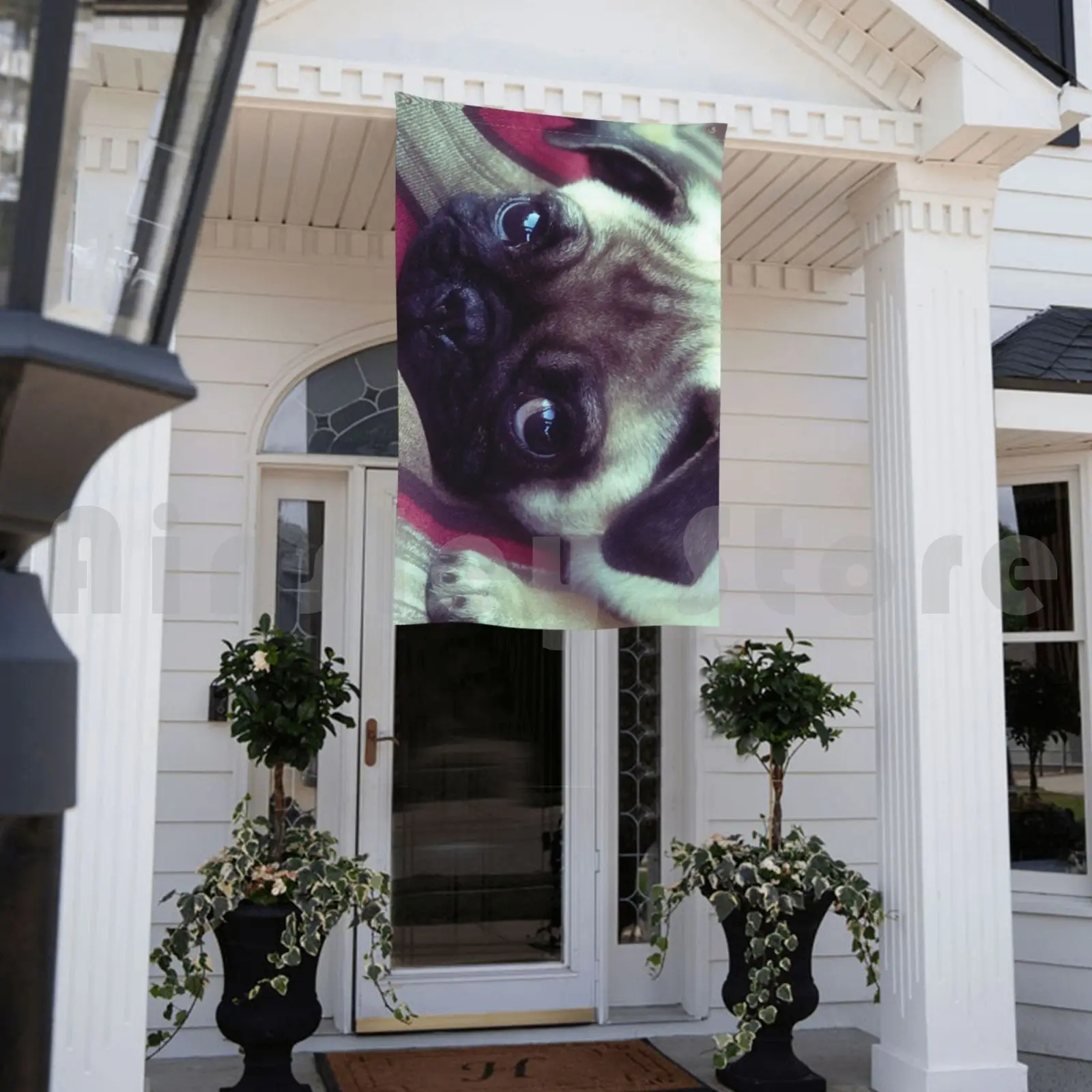 Флаг автомобиль флаг мопса жизнь шляпа ПЭТ Мопс Собаки Щенок Животное Янник сено