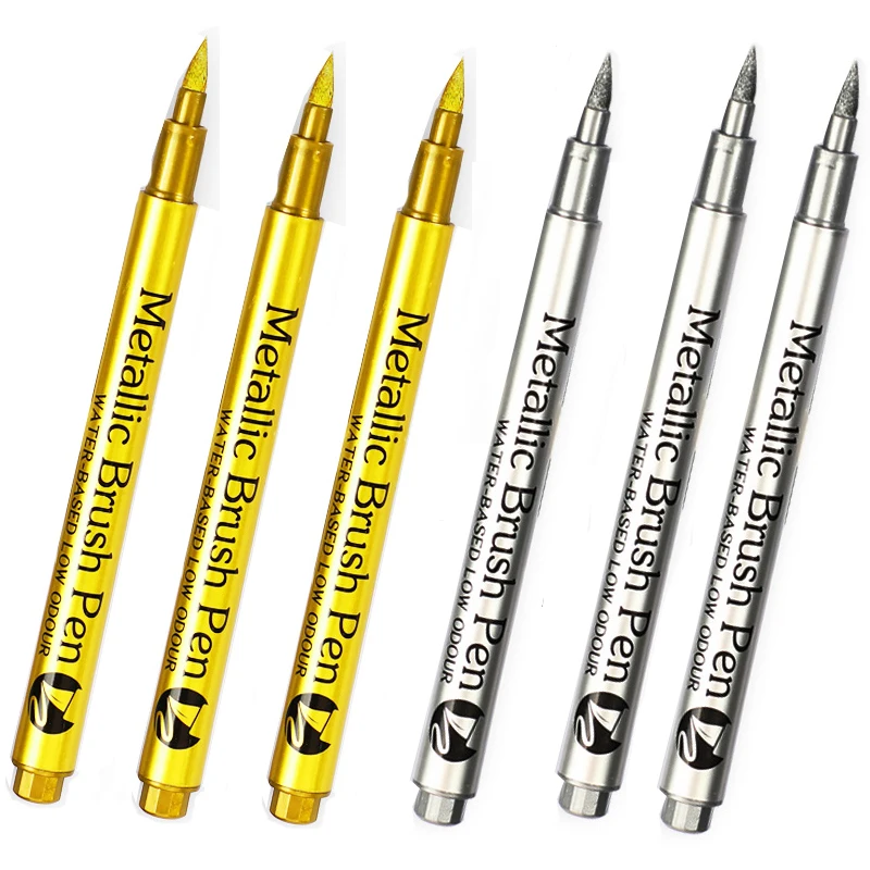 Металлическая ручка золотистая и серебристая искусственная для рисования