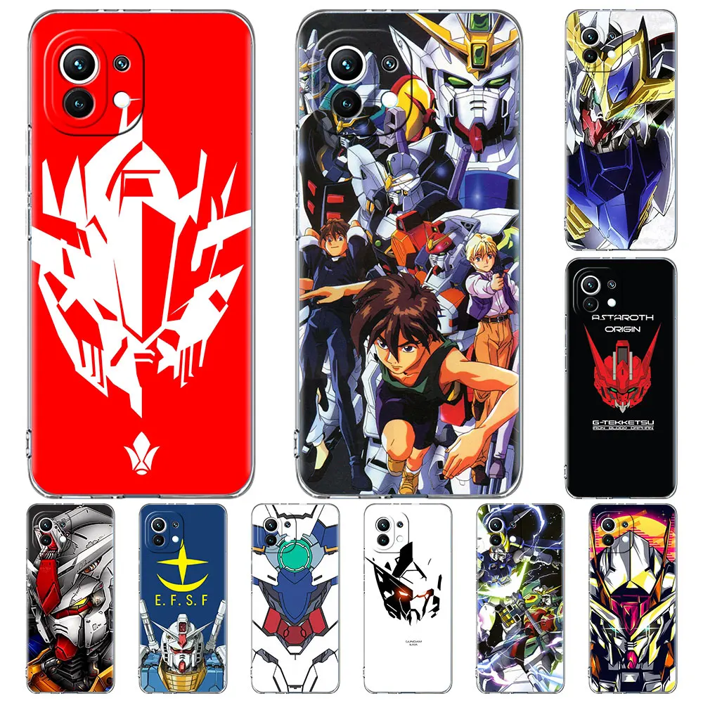 

Silicone Case For Xiaomi Mi 11 Lite 5G NE 12 Pro 11T 12X 11i Note 10 10T 9 9T Luxury Soft Funda Phone Cover Anime GUNDAM Shell