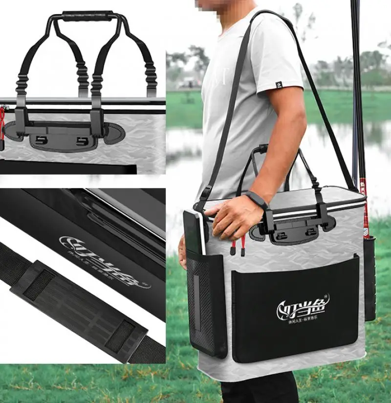 Fishing Bucket Tackle Boxes 52l Capacity Box  Keep Fresh Fish Box Tools For Sea Saltwater Carp Bass Waterproof Deodorant Boxes