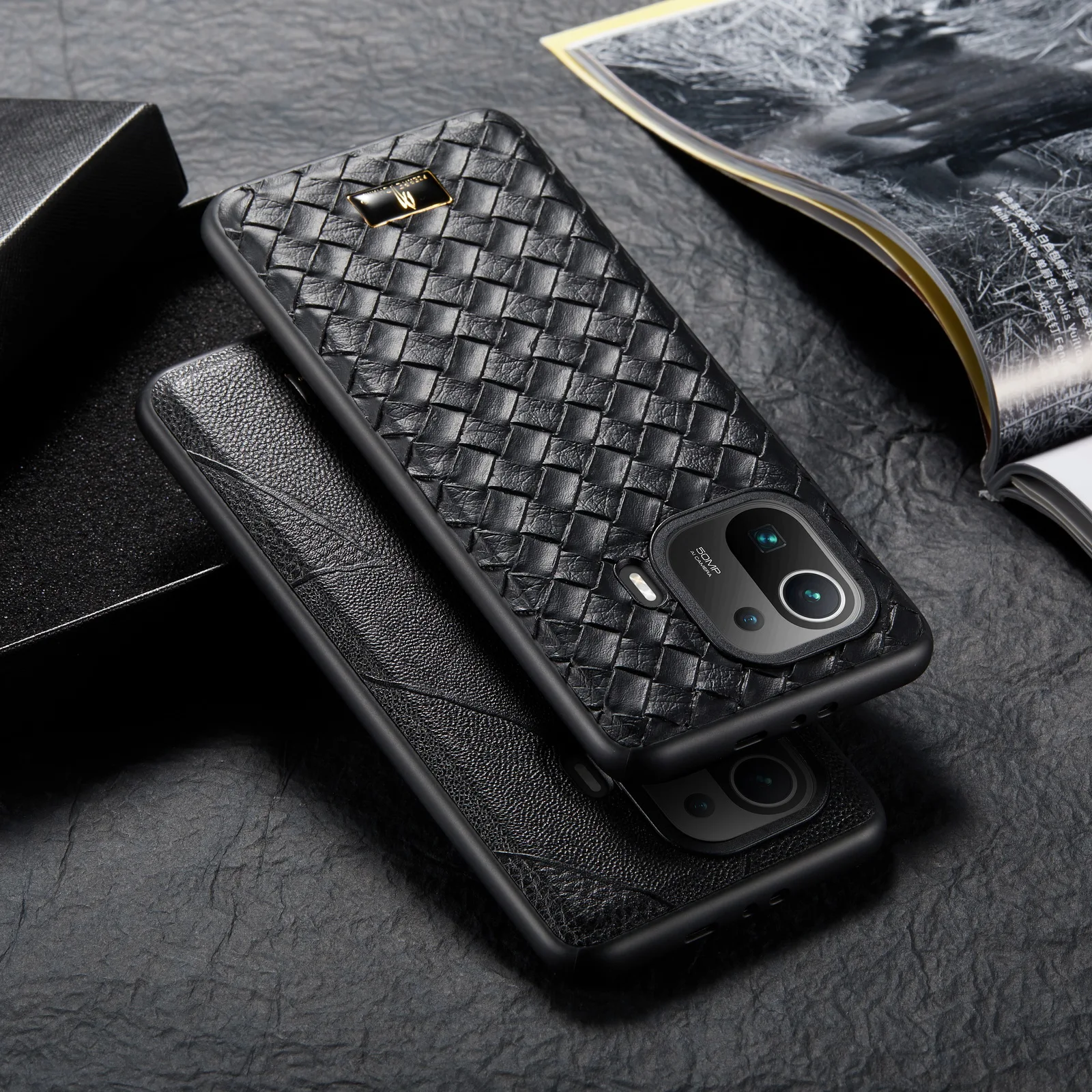 

Премиум кожаный тонкий стильный чехол-накладка для Xiaomi Mi 11 Pro ударопрочный чехол с защитой от царапин