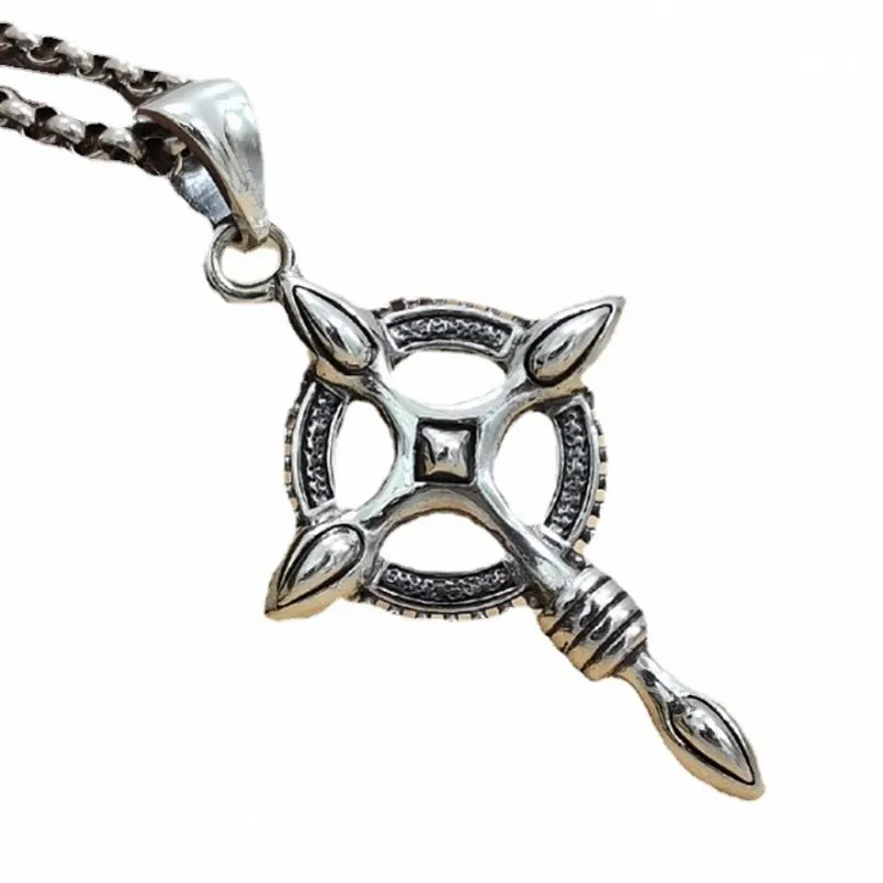 BOCAI S925 Стерлингового Серебра Хип-Хоп Личность Крест Подвеска для Мужчин и Женщин