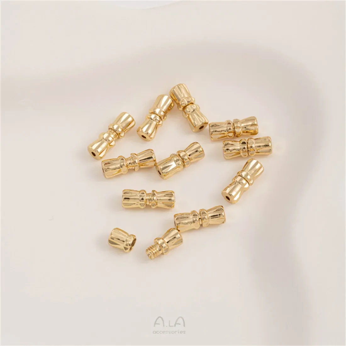 14K18K упаковка золотая и серебряная пряжка с винтом жемчужное ожерелье сделай сам