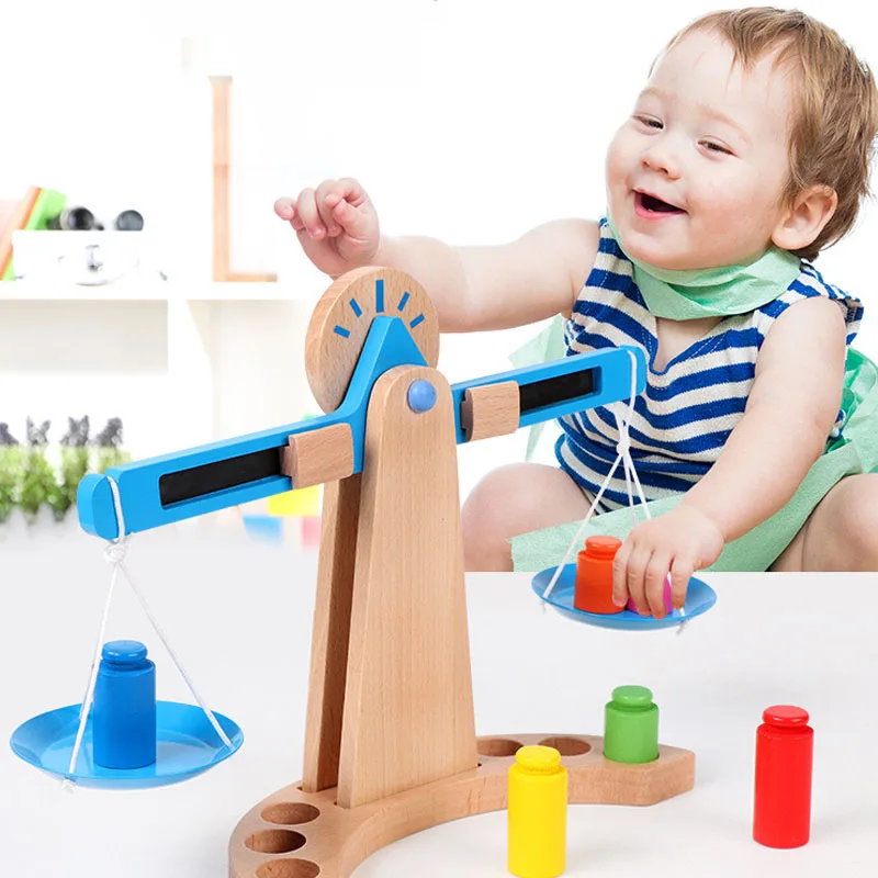 

Детская развивающая деревянная балансировочная доска Монтессори, математическая обучающая настольная игрушка для детей, раннее обучение, ...