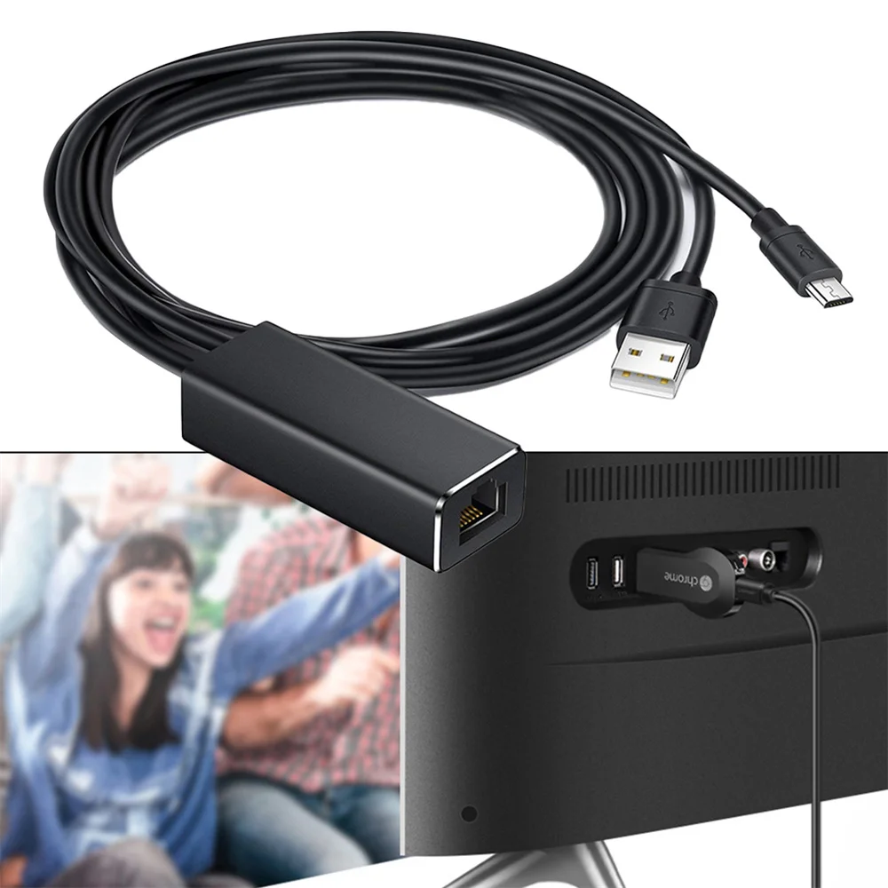 

Micro USB To RJ 45 Ethernet Adapter TV Stick Network Converter For Fire TV Not Easy To Break New High Quality