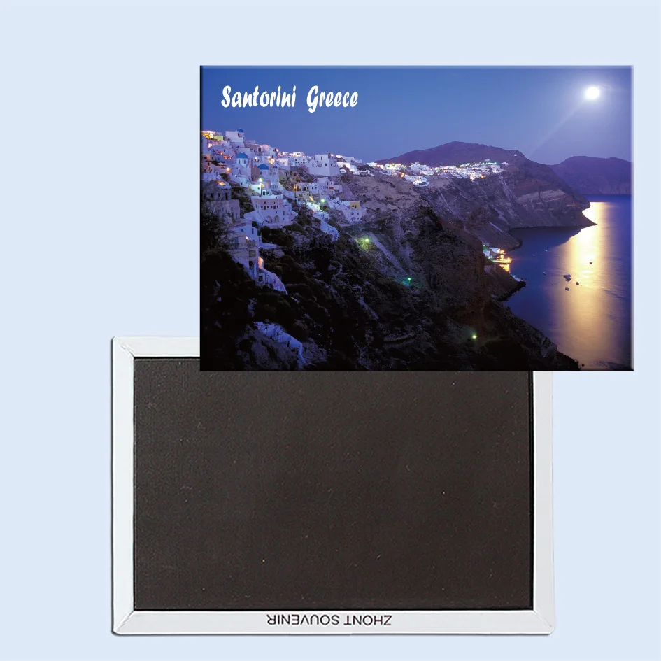 

Дорожные магниты для холодильника 78*54 мм, лунный подъем над Санторини, Греция жесткие магниты на холодильник из путешествия 24979