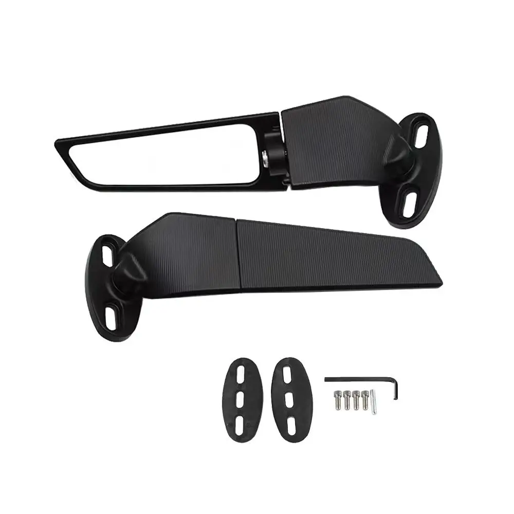 

Accessories Rearview Mirrors Wind Wing Rotating Side Mirrors Fixed Wind Wing Mirror Spoiler For KAWASAKI|Yamaha|Honda