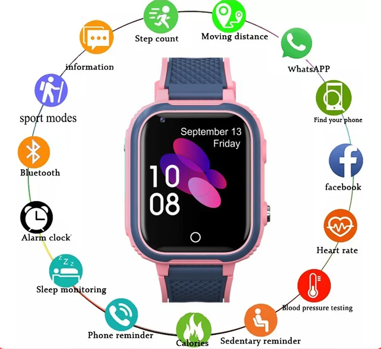 

2022 New LT21 4G Camera Monitoring Tracker Positioning Watch Smart Watch Kids Video Call Waterproof Kids Watch For Apple Huawei