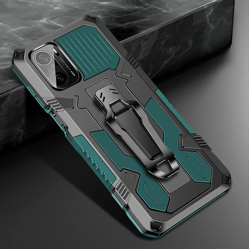 

Poco X5 Pro X4 X3 NFC Belt Clip Case Bumper Back Panel for Xiaomi Poco M5s X 3 5 Phone Cover Funda Mi M3 F3 C40 Shockproof Case