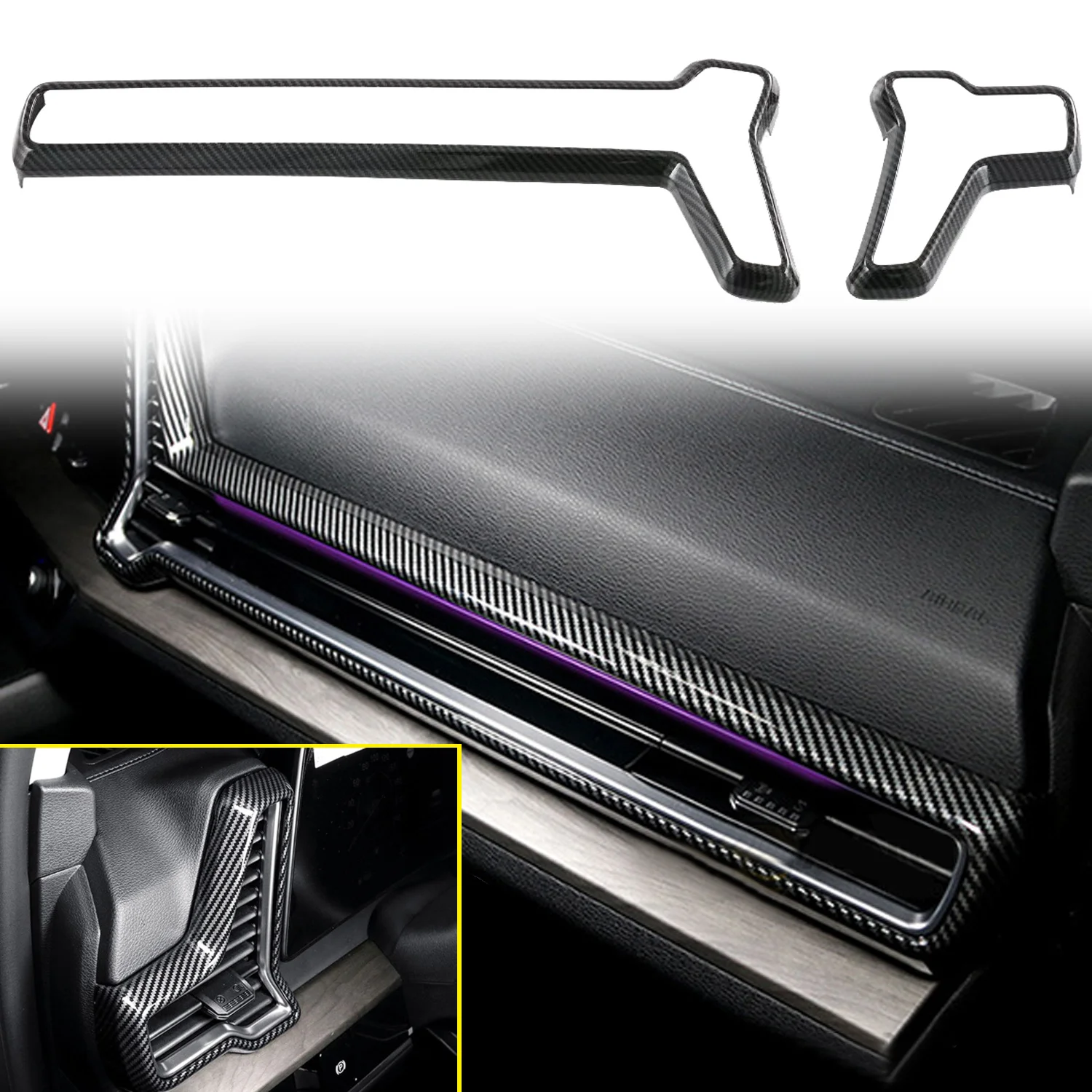 

for Kia Sportage NQ5 2022 2023 LHD!!! Carbon Black Interior Side A/C Air Outlet Vent Cover Trim ABS Car Accessories 2pcs