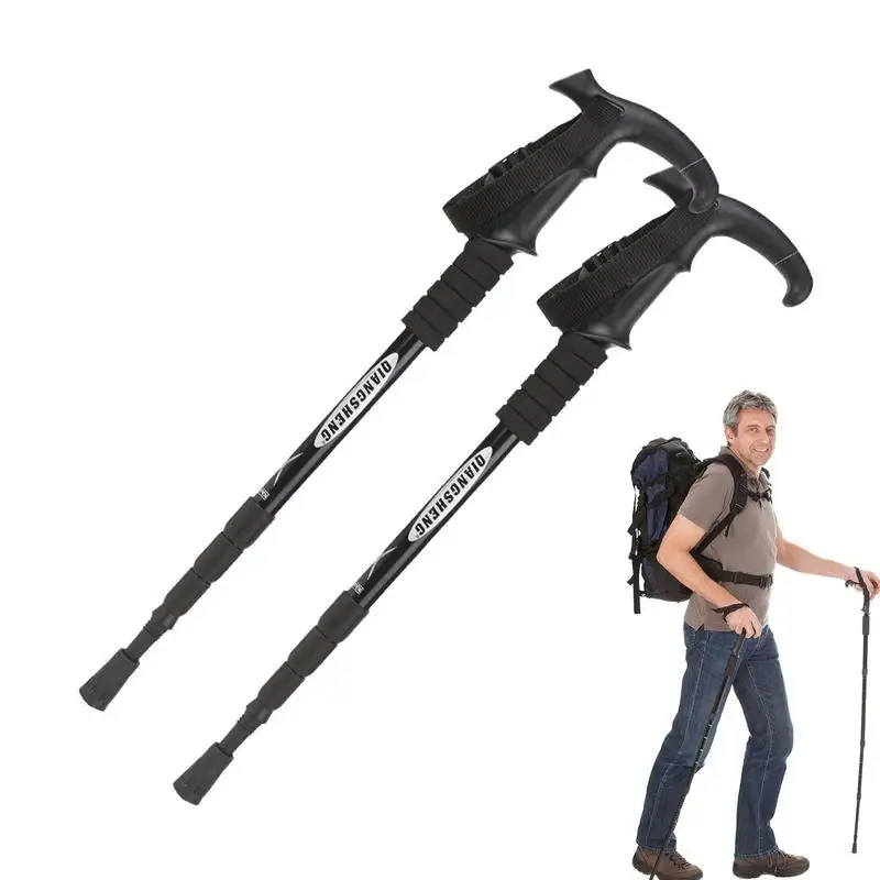 

Регулируемые сверхлегкие трекинговые палки, 2 шт., алюминиевый сплав, тропа, бег, походы, альпеншток, складной для туризма