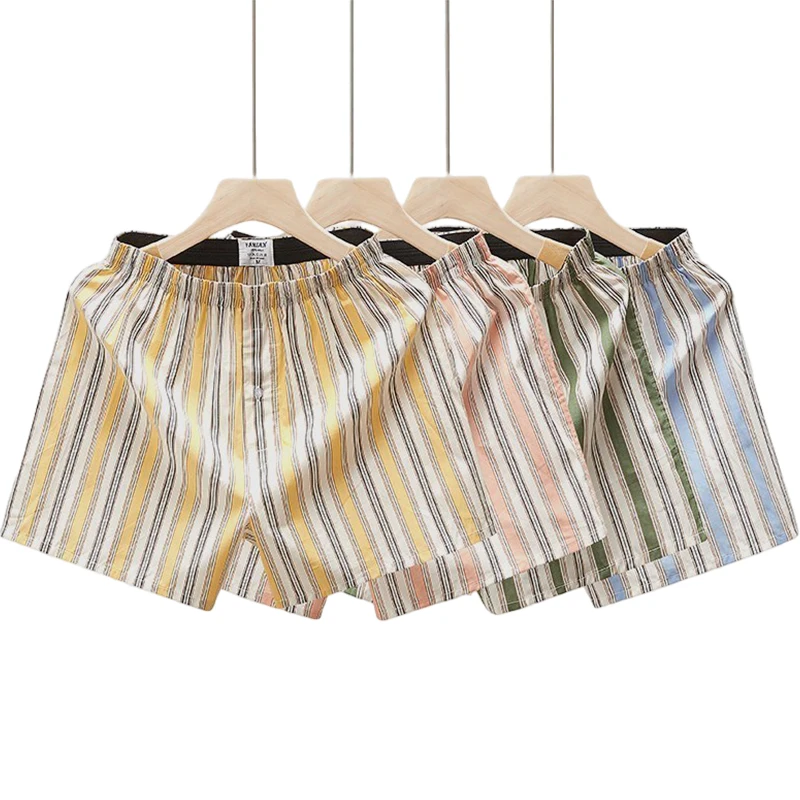 4pcs Men's Panties Boxer Shorts Homme Striped Underpants Baggy Boxershorts Underwear Cotton Male Arrow Pants трусы мужские