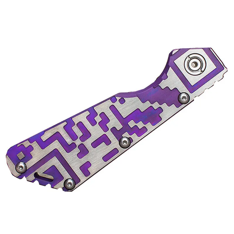 TC4 ручные весы + винты/карманные зажимы для полос SMF фиолетовая гравированная мозаика