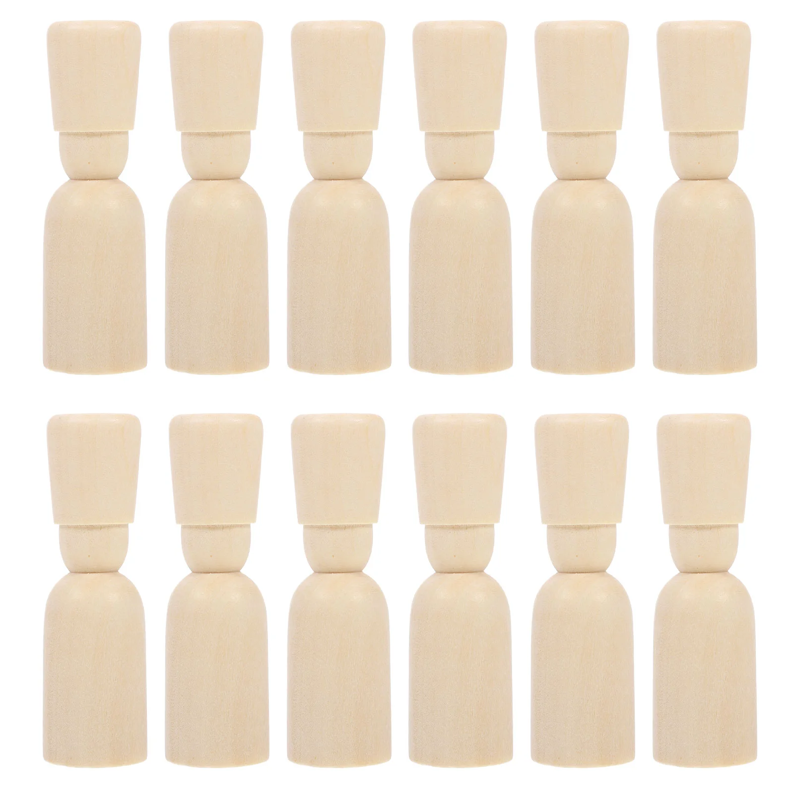 

20 Pcs DIY Painted Puppet Painting Tool Puzzle Toys Decor Wood Peg Graffiti Puppets Child Wooden Playset