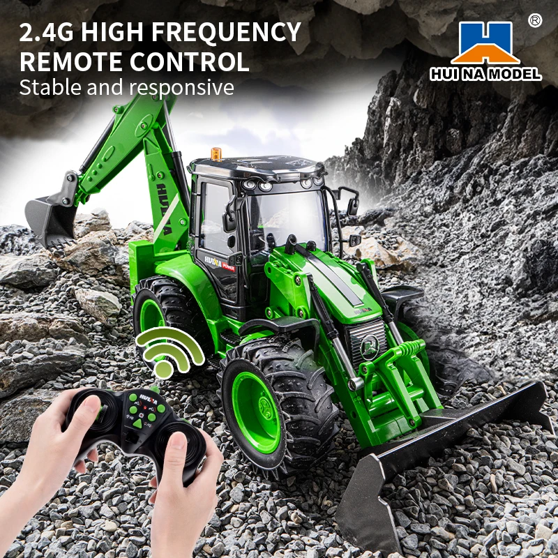 HUINA 1/14 1579 пластиковый экскаватор с дистанционным управлением 2 4G 9CH RC погрузчик