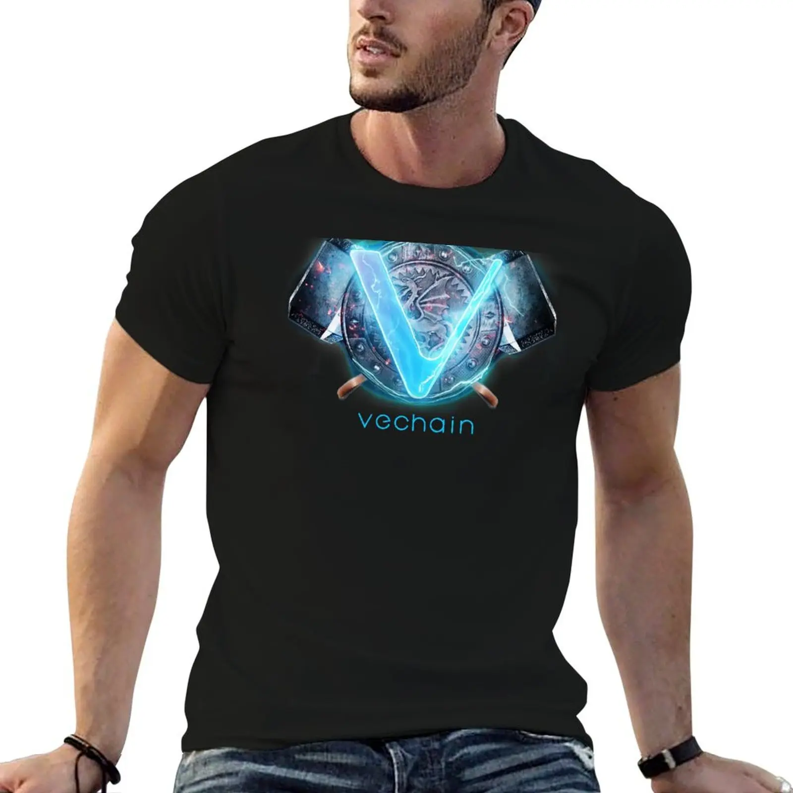 Vechain: Щит и Мьельнир! - Футболка Cryptolee по индивидуальному заказу футболки с