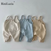 rinilucia baby boy solid denim overalls child jean pants infant jumpsuit childrens clothing kids overalls autumn girls outfits