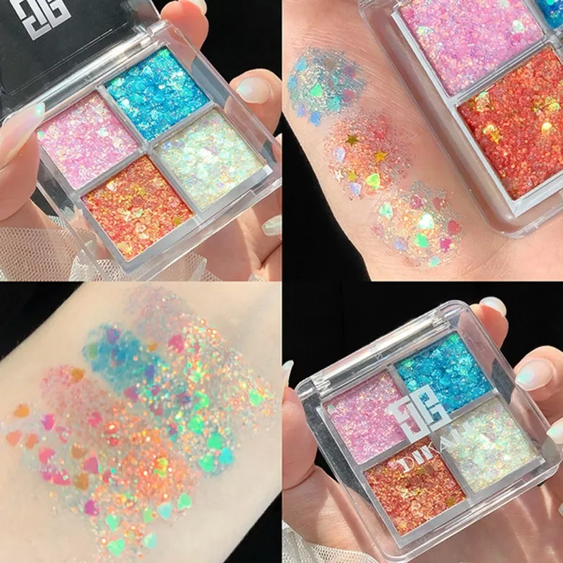

Color Sequins Matte Eyeshadow Palette Shiny Waterproof Long-lasting Glitter Eye Shadow Diamond Shimmer Pigment Make Up Palette
