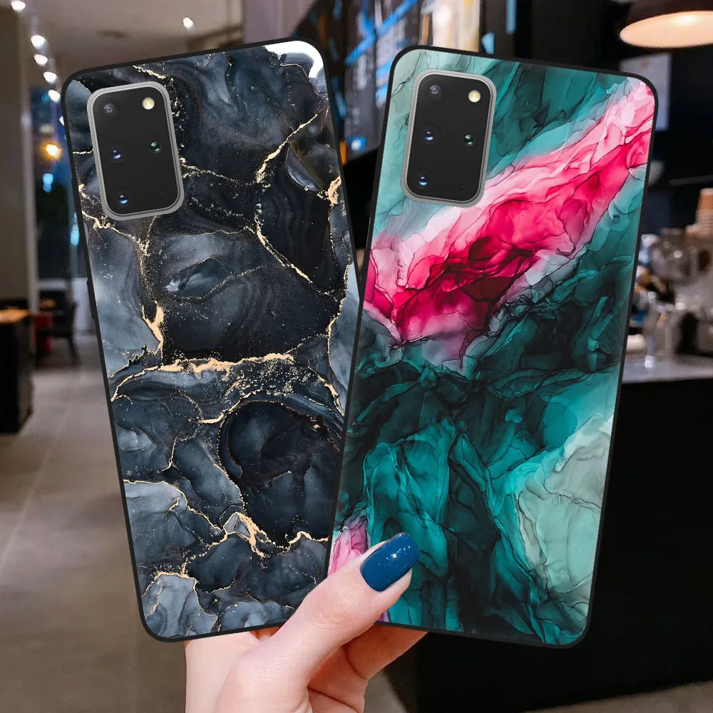 Чехол для телефона с акварельным мраморным узором для Samsung Galaxy S22 S9 S10 S20 S21 FE Plus Ultra S10E Note 20, ультрамягкий силиконовый чехол