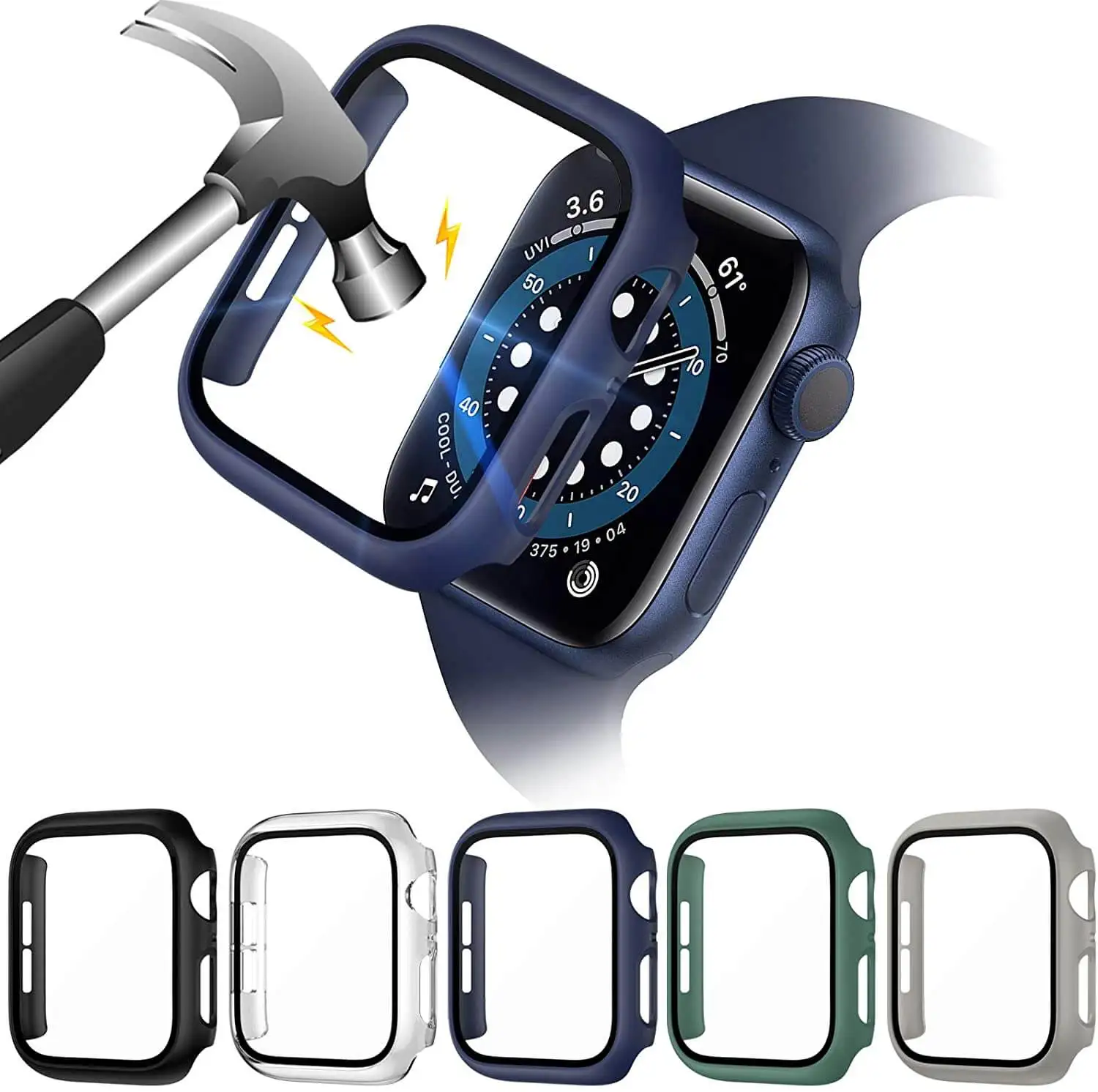 

Защитный чехол для смарт-часов Apple Watch iwatch 4/5/6/7/SE, 2 шт./лот