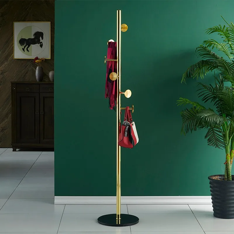 

High-quality Stainless Steel Coat Rack Metal Floor Clothes Hanger Hooks Nordic Modern Minimalist Bedroom Living Room Coat Racks