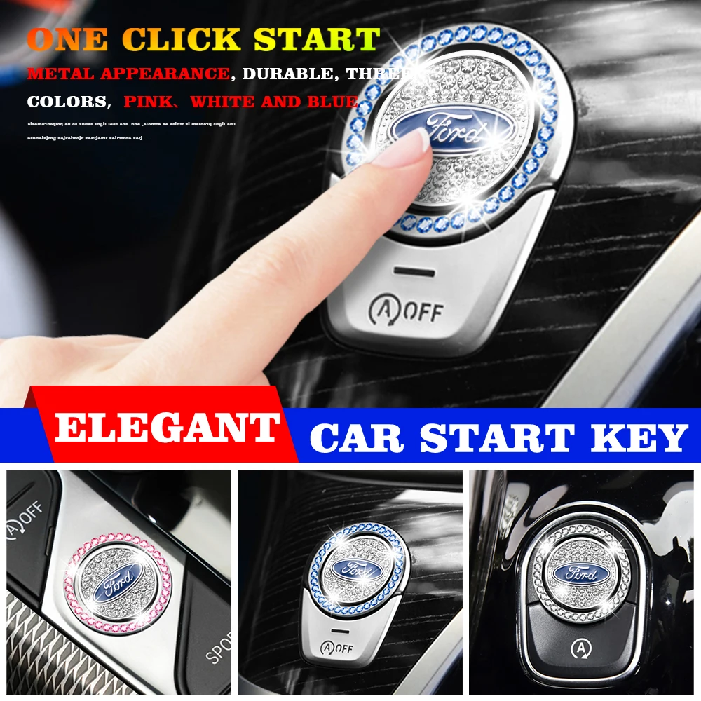 

Engine One-button Start Button Switch Crystal Protective Cover Car Interior For Ford Explorer 5 Focus 2 Ranger Mk3 Mk4 Mk1 Ecosp