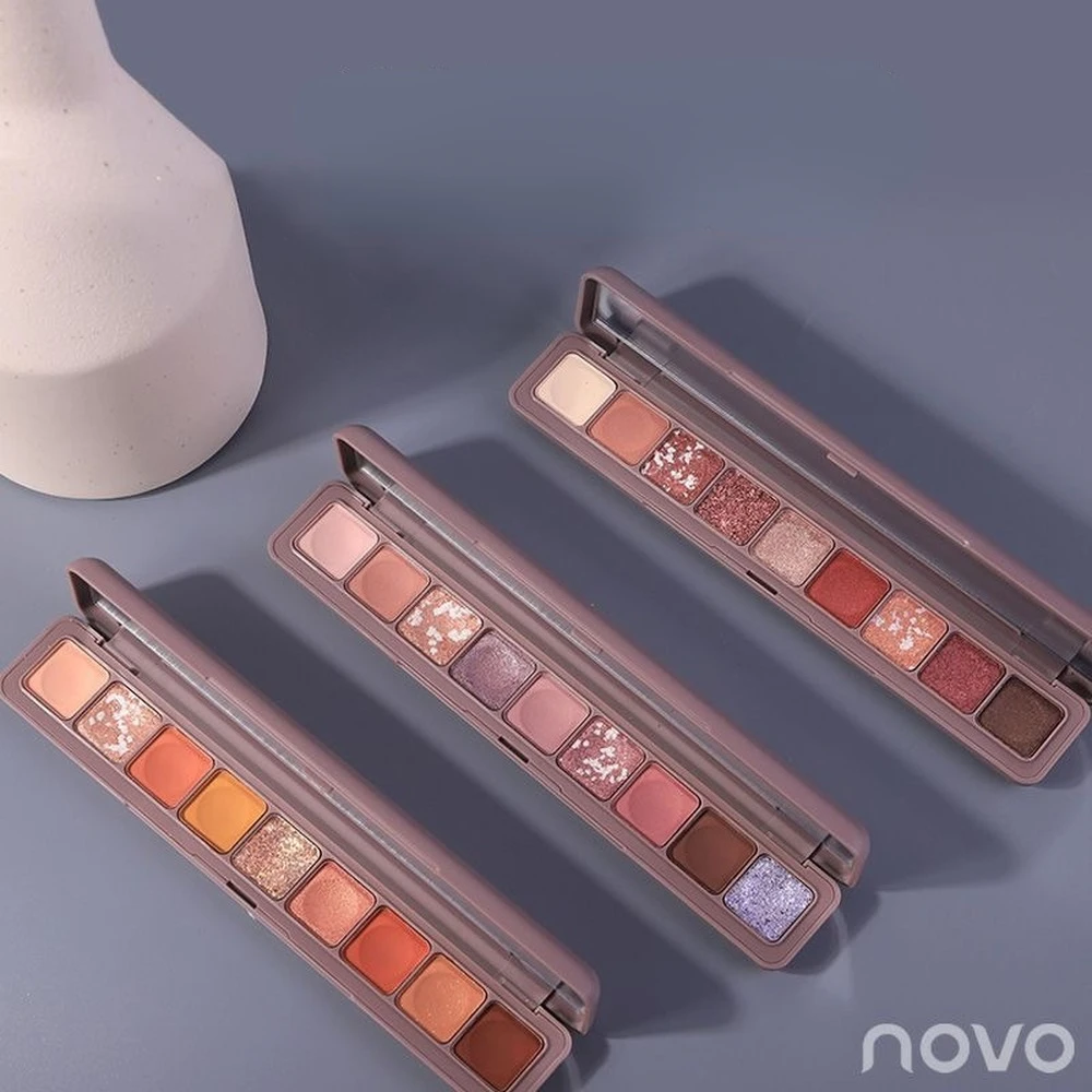 

Fingertips 9-color Eyeshadow Fine Powder Easy To Color Long-lasting Waterproof Pearlescent Matte Earth Color Eye Makeup