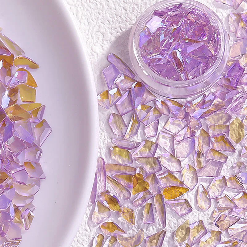 

144 шт./лот ледяная проникающая фиолетовая симфония ногтей Алмазный Блеск Стразы Блеск стеклянный дизайн ногтей хрустальные украшения для н...