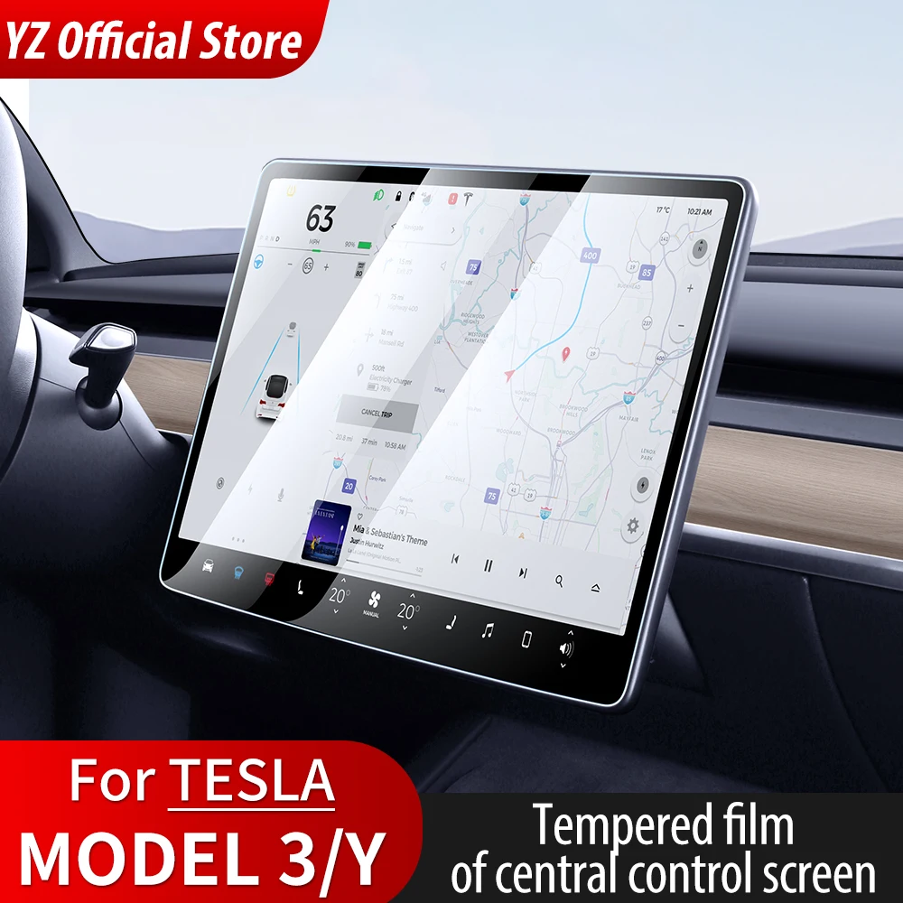 

YZ Tempered Glass Screen Protector For Tesla 2023 2024 Model 3 Y Highland Center Console HD Film Protection Screen Protecto