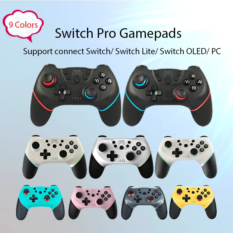 

Bluetooth Compatible Switch Pro Gamepads Wireless Double Joystick Support Video Game Console, NS-Switch,Mobile,PC with Vibration
