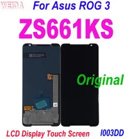 6 59 original lcd for asus rog 3 zs661ks lcd display touch screen digitizer assembly for asus rog phone 3 strix asus_i003dd