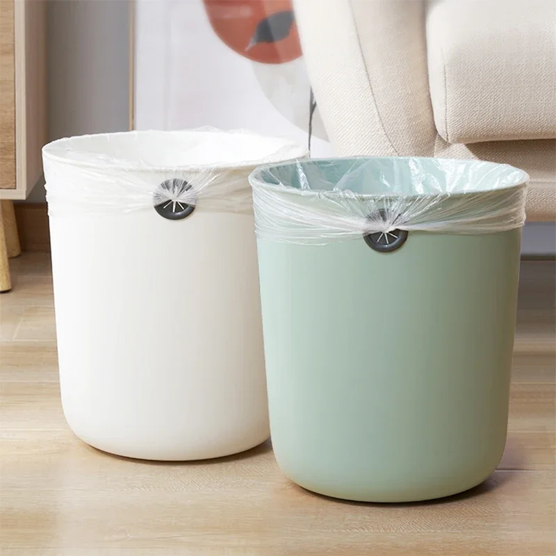 8/12л Портативный Многоразовый Пластиковый Мусорный Бак Креативная Круглая Форма