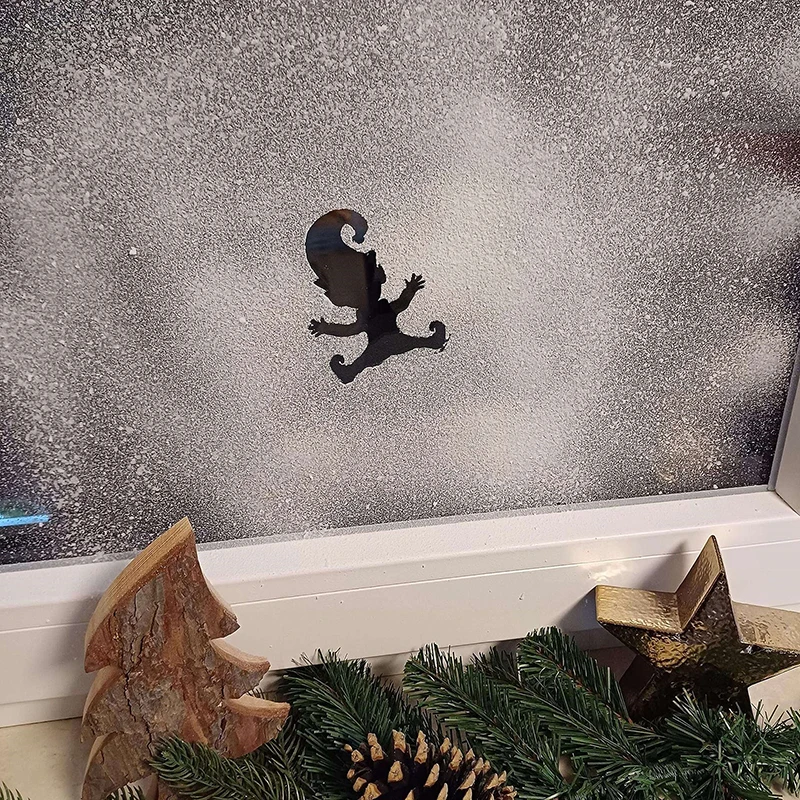 Рождественский гном в форме деревянного трафарета шаблон следов украшение для