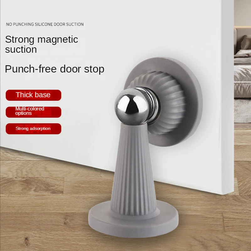 

Bedroom Wooden Door Mute Anti-collision Silicone Door Touch Door Suction Door Strong Magnetic Punch-free Door Blocking Door Gear