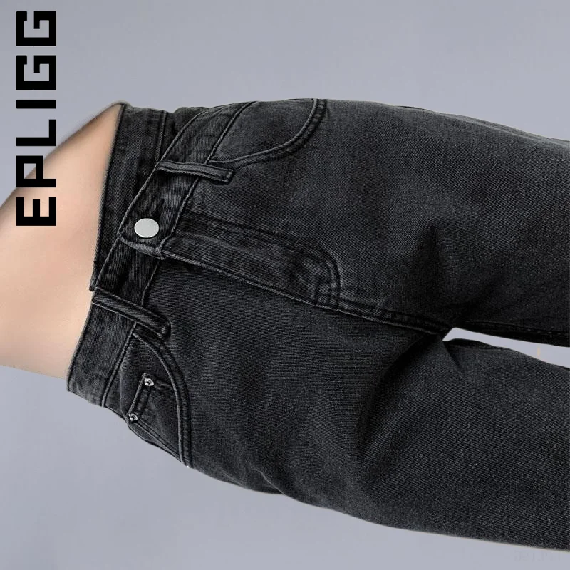 

Epligg Women Jeans Teenagers Loose High Waist Denim Pants Y2k Baggy Harajuku Jean Slim Trousers Woman Pants Female
