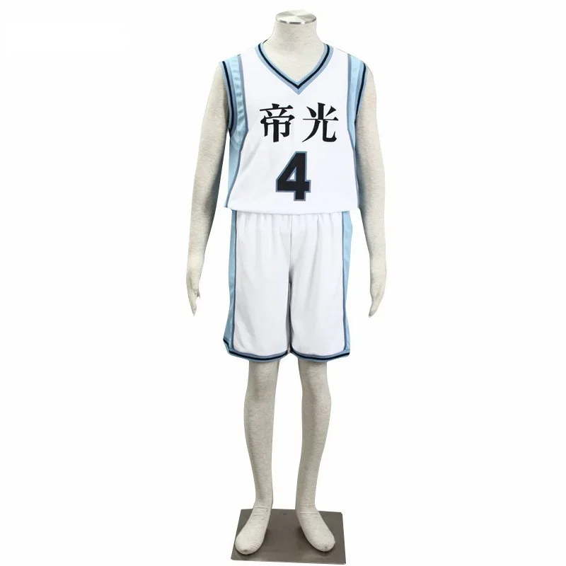 Kuroko no Basketball Косплей Akashi Seijuro White Костюмы для косплея RAKUZAN No. 4 мужских баскетбольных