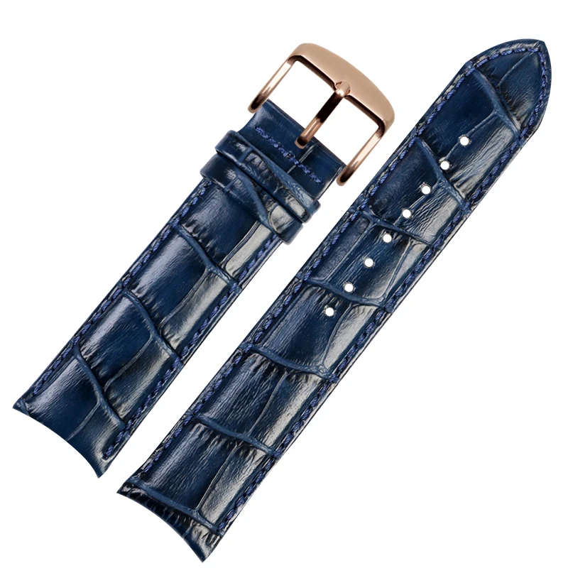 Cowhide watch strap for Piaget Jaeger-Lecoultre Vacheron Constantin 20mm 21mm 22mm Arc interface black brown blue men watchband