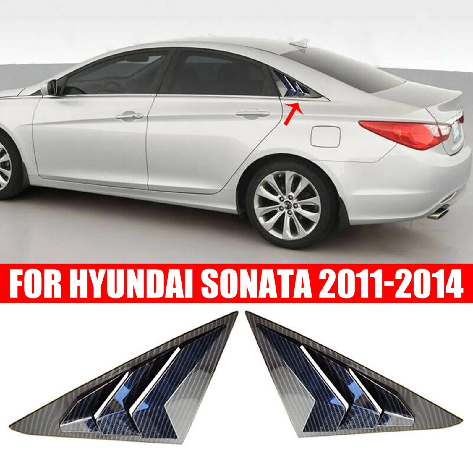 

Боковые оконные жалюзи из углеродного волокна 2 шт. для Hyundai Sonata 2011-2014
